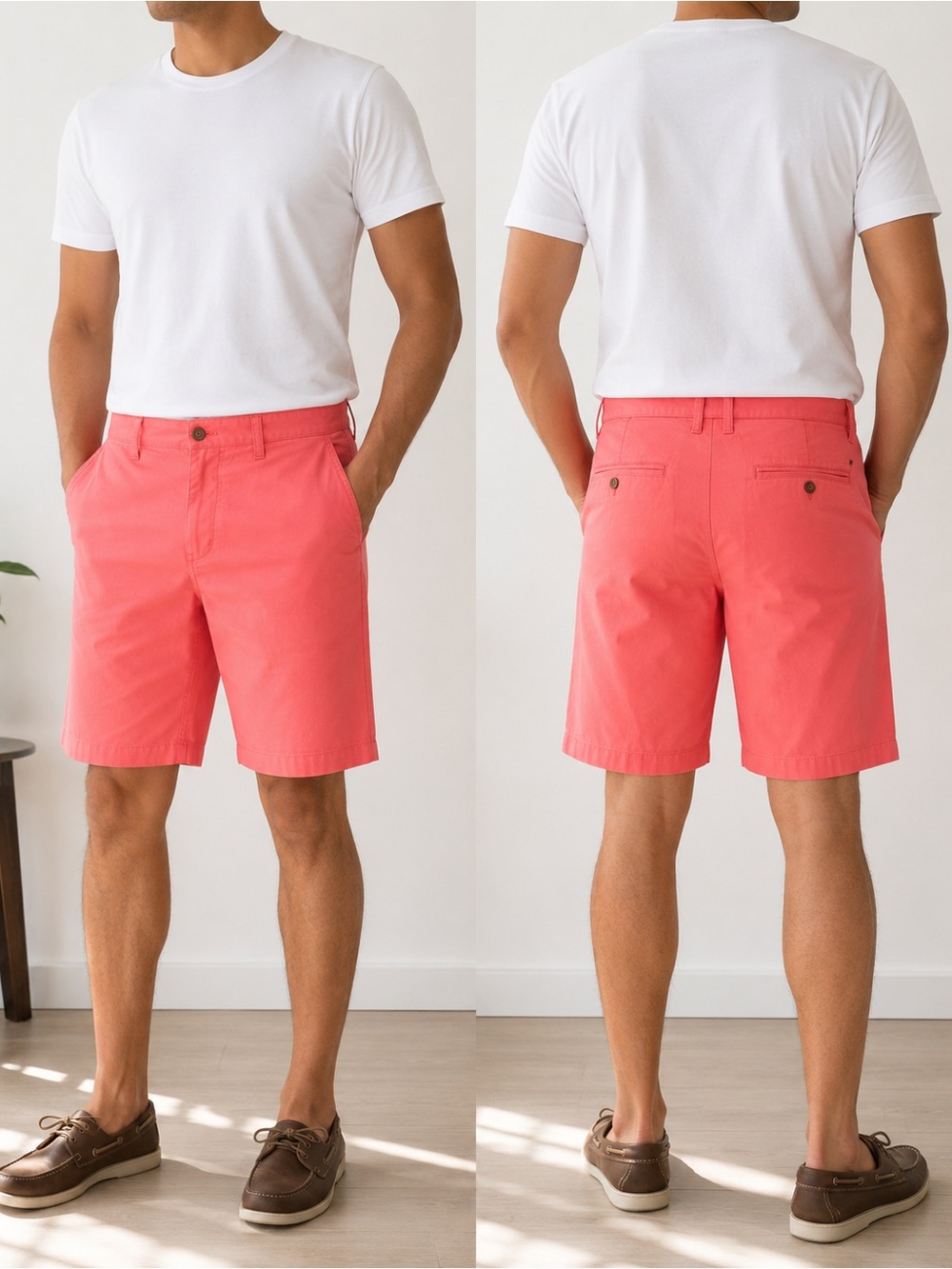 Nautica Coral Flat-Front Chino Shorts